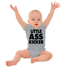 Little Ass Kicker Romper Bodysuit-Direct To Garment Print-Brisco Baby