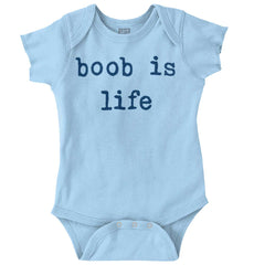 Boob Is Life Romper Bodysuit-Direct To Garment Print-Brisco Baby
