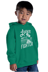 Lover Not A Fighter Toddler Pullover Hoodie-Direct To Garment Print-Brisco Baby
