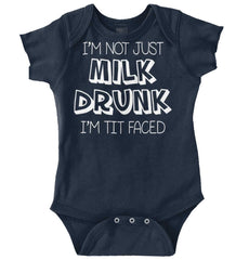 Milk Drunk Romper Bodysuit-Direct To Garment Print-Brisco Baby