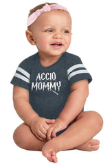 Accio Mommy Football Romper Bodysuit-Direct To Garment Print-Brisco Baby