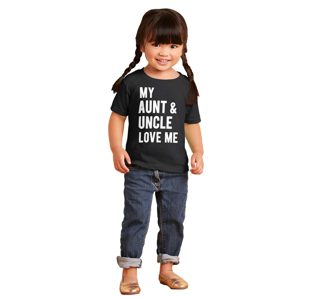 Aunt And Uncle Love Me Infant Toddler T Shirt-Direct To Garment Print-Brisco Baby