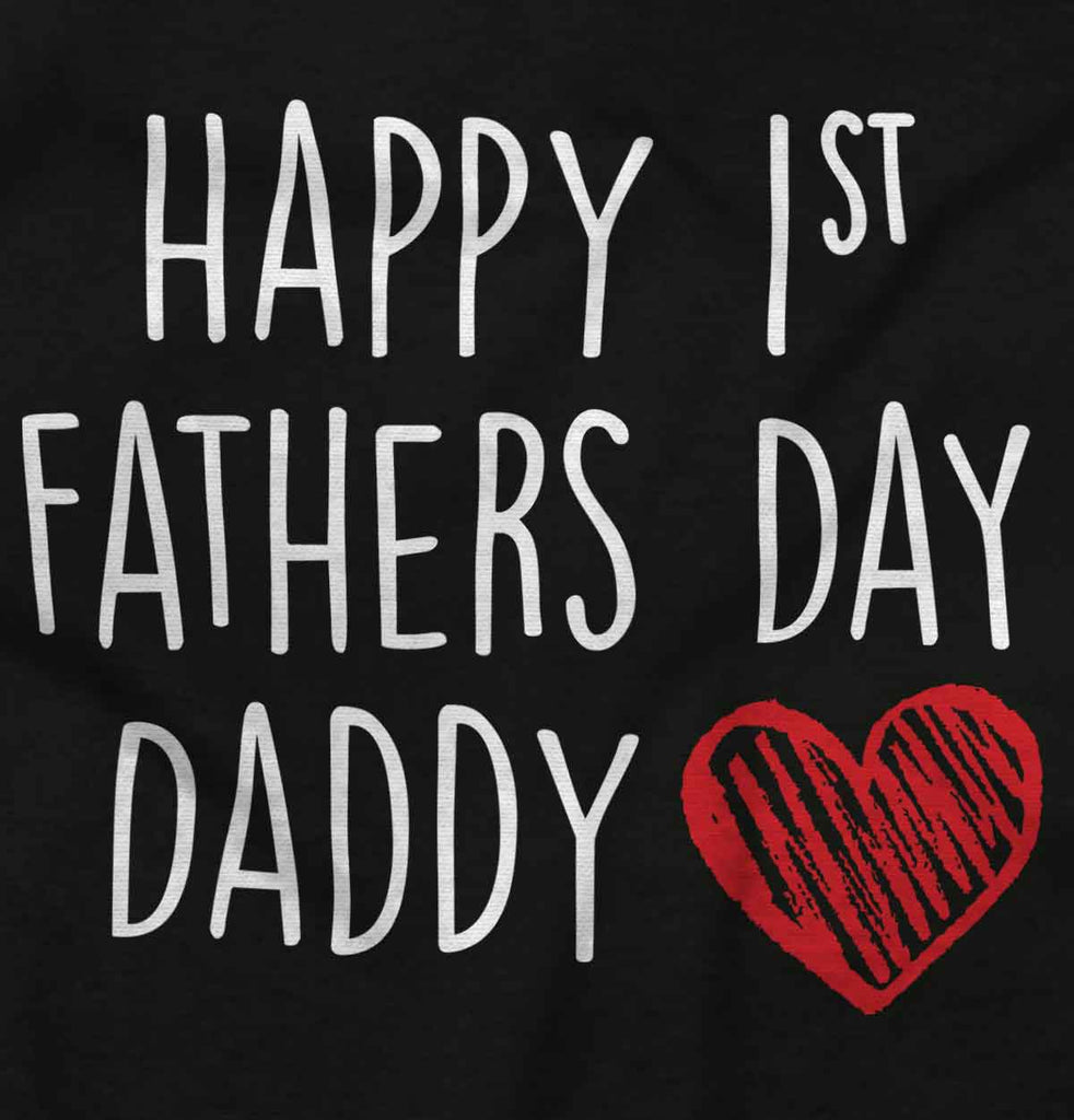 Happy 1st Father's Day Romper Bodysuit-Direct To Garment Print-Brisco Baby