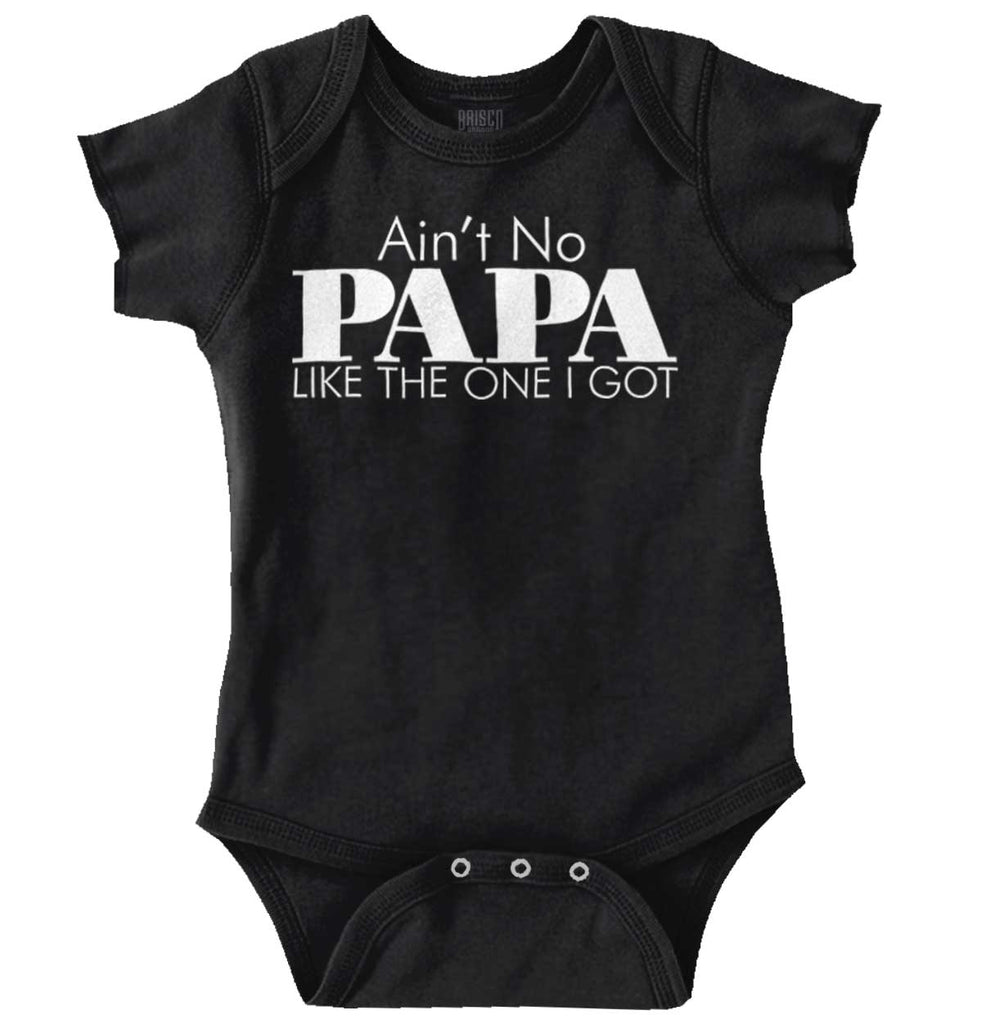 Ain't No Papa Like Mine Romper Bodysuit-Direct To Garment Print-Brisco Baby
