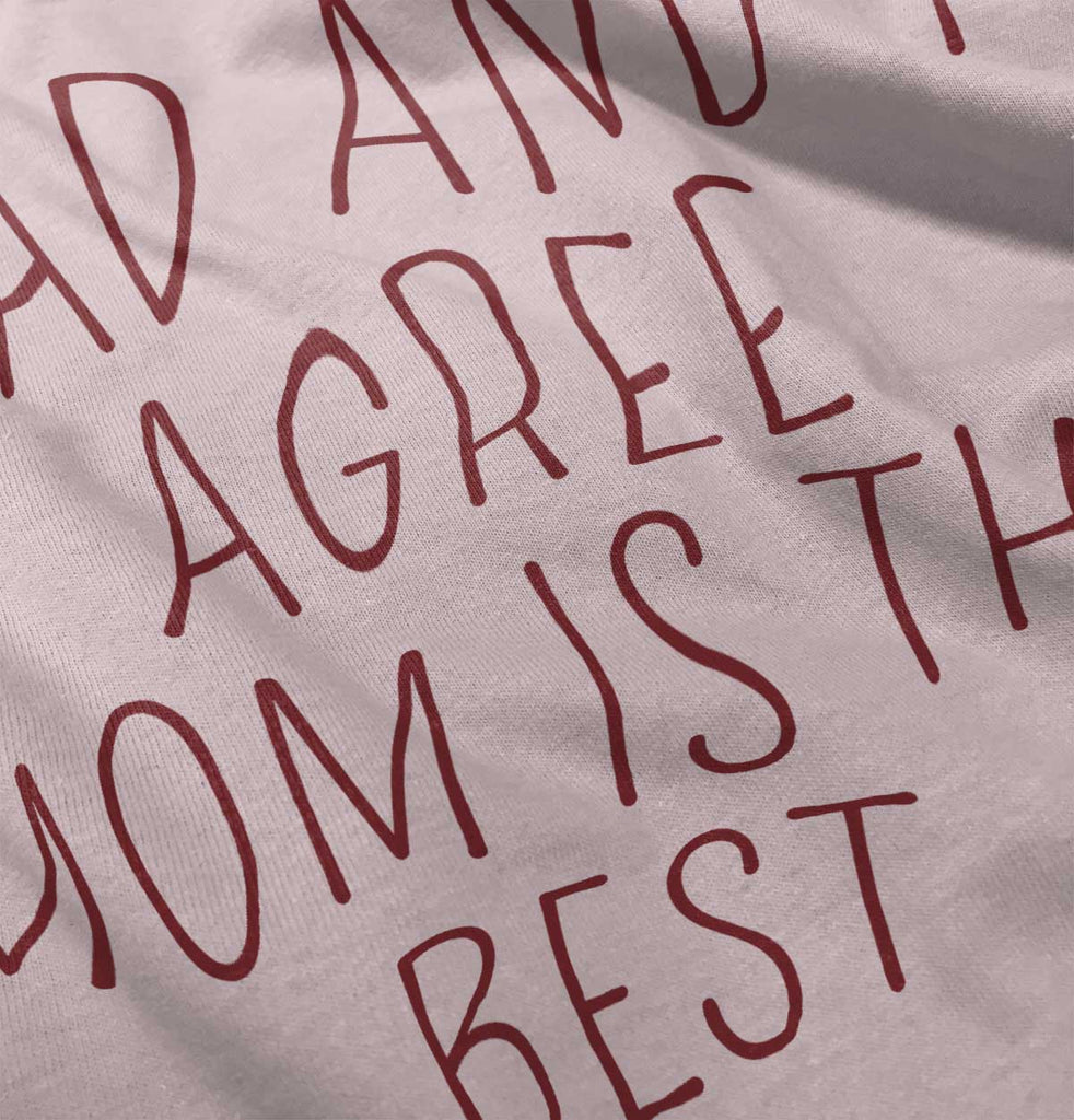 Mom Is Best Toddler Ruffled Trim T-Shirt-Direct To Garment Print-Brisco Baby