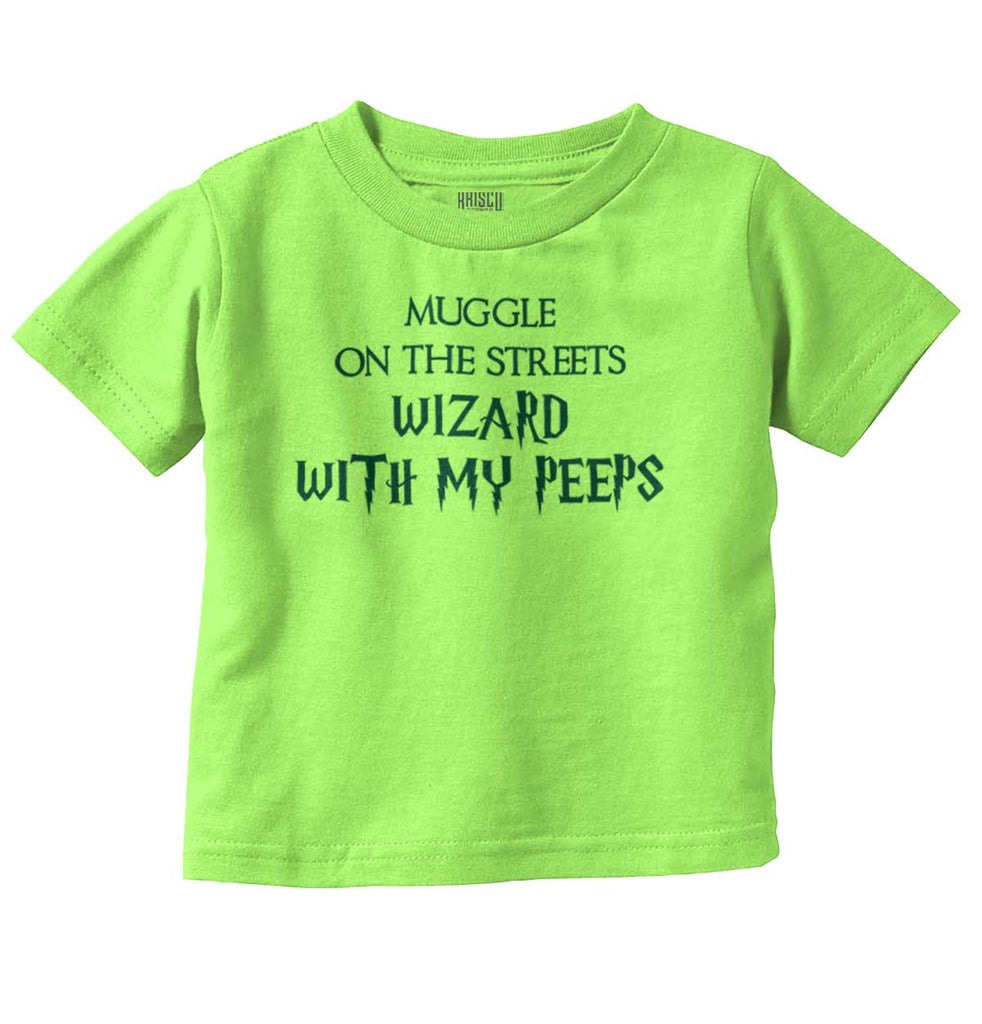 Wizard With My Peeps Infant Toddler T Shirt-Direct To Garment Print-Brisco Baby