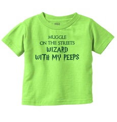 Wizard With My Peeps Infant Toddler T Shirt-Direct To Garment Print-Brisco Baby
