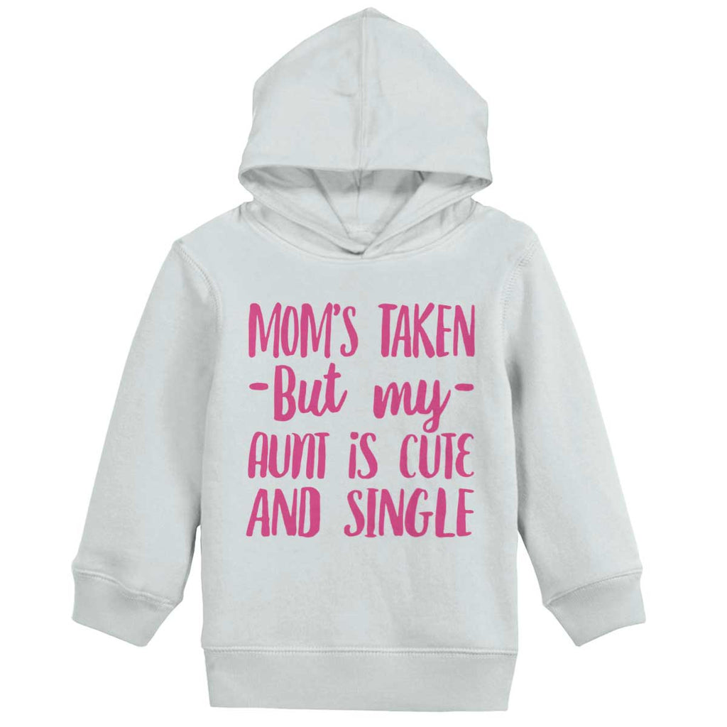 Aunt is Single Toddler Pullover Hoodie-Direct To Garment Print-Brisco Baby