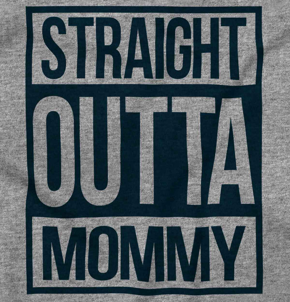 Straight Outta Mommy Raglan Romper Bodysuit-Direct To Garment Print-Brisco Baby