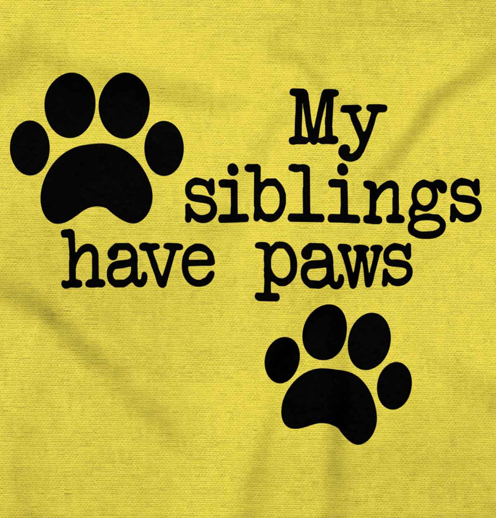 Siblings have paws Romper Bodysuit-Direct To Garment Print-Brisco Baby
