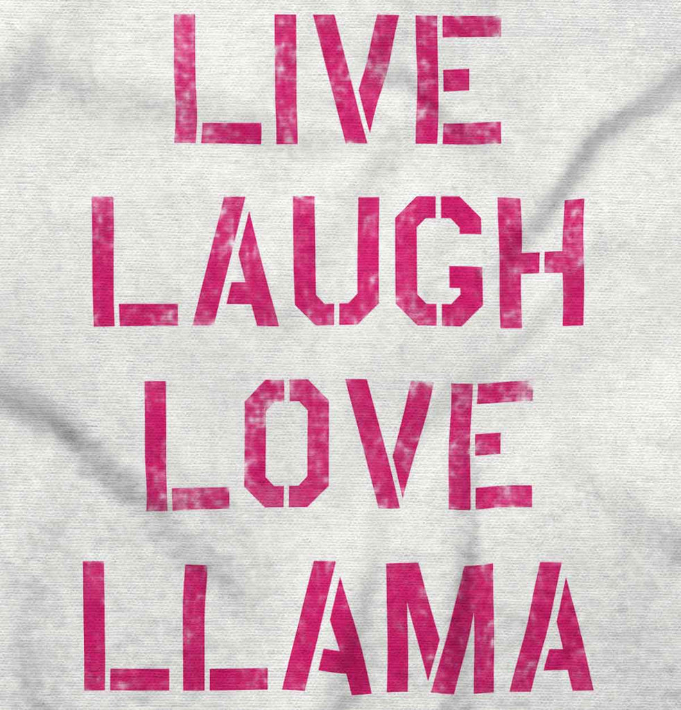 Live Laugh Llama Infant Toddler T Shirt-Direct To Garment Print-Brisco Baby