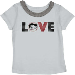 Pop Art Betty Toddler Ruffled Trim T-Shirt-Direct To Garment Print-Brisco Baby