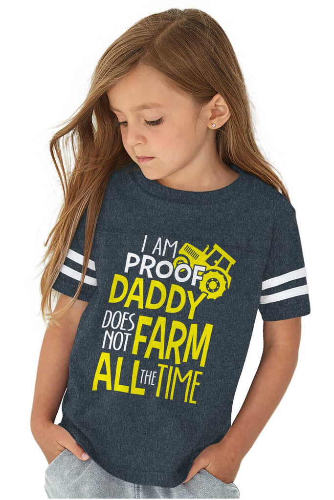 Farm All The Time Toddler Football Jersey Tee-Direct To Garment Print-Brisco Baby