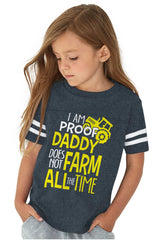 Farm All The Time Toddler Football Jersey Tee-Direct To Garment Print-Brisco Baby