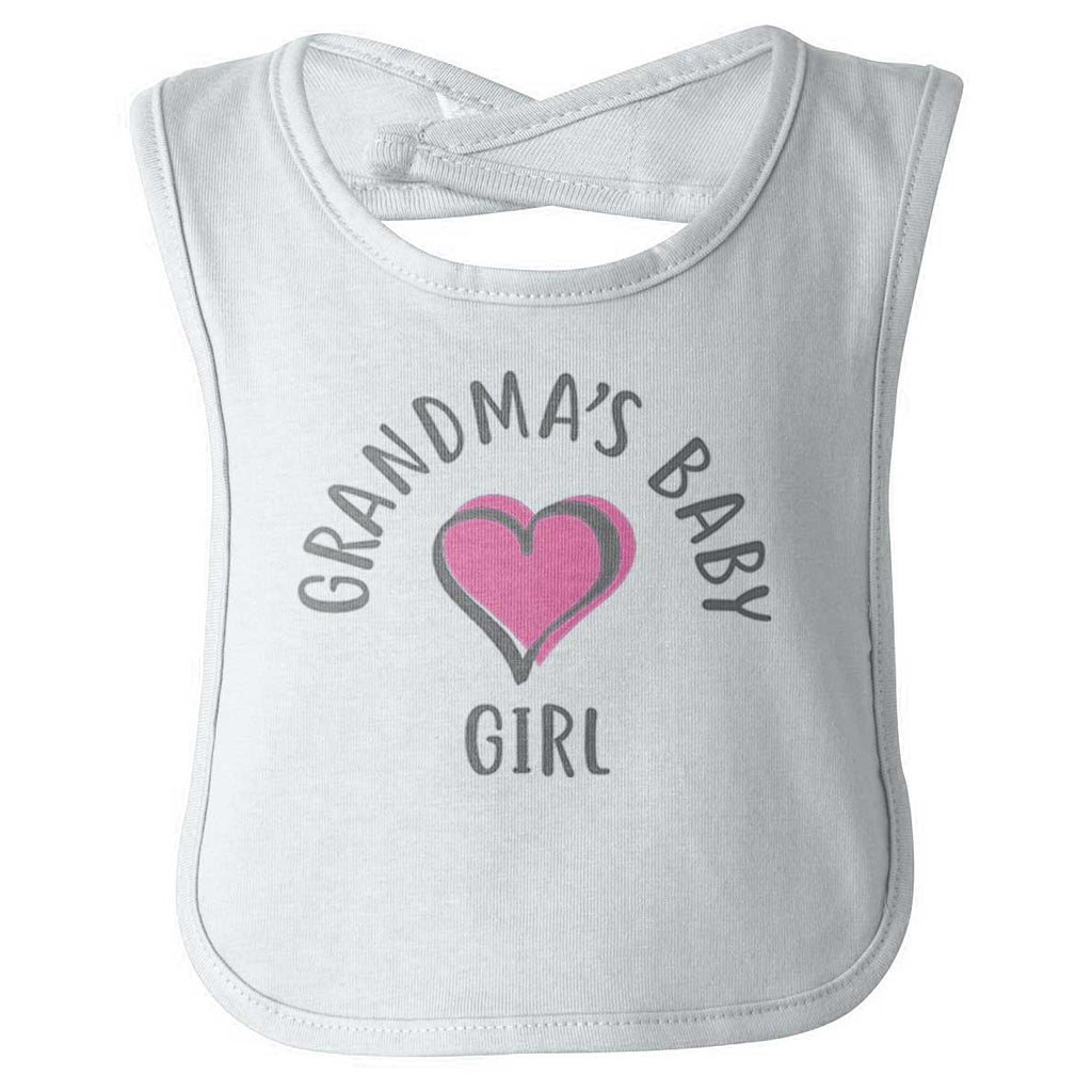 Grandma's Baby Girl Infant Baby Bib-Direct To Garment Print-Brisco Baby