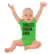 Coolest Cousin Ever Romper Bodysuit-Direct To Garment Print-Brisco Baby