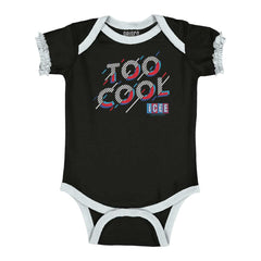 Too Cool Baby Ruffled Trim Romper-Direct To Garment Print-Brisco Baby