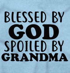 Blessed By God Spoiled By Grandma Romper Bodysuit-Direct To Garment Print-Brisco Baby