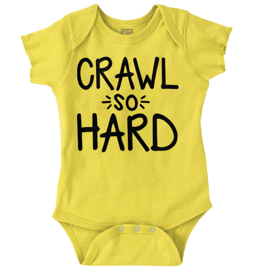 Crawl So Hard Romper Bodysuit-Direct To Garment Print-Brisco Baby