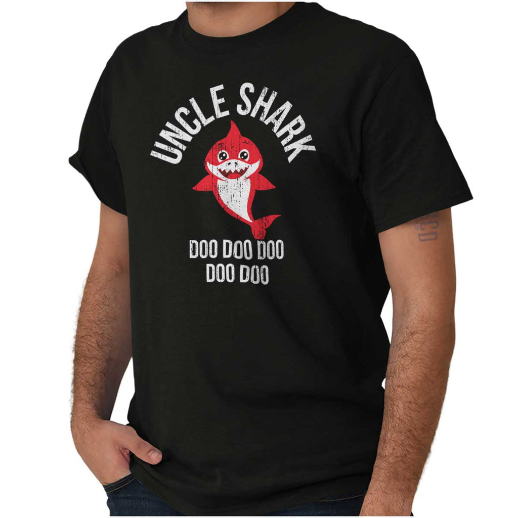 Cartoon Uncle Shark T Shirt-Direct To Garment Print-Brisco Baby
