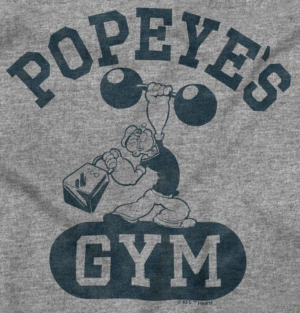 Popeye's Gym Toddler Pullover Hoodie-Direct To Garment Print-Brisco Baby