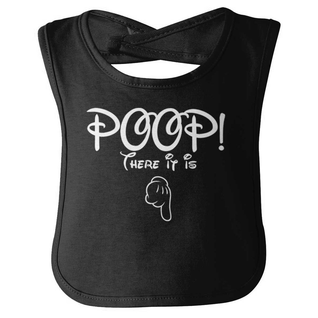 Poop There It Is Infant Baby Bib-Direct To Garment Print-Brisco Baby