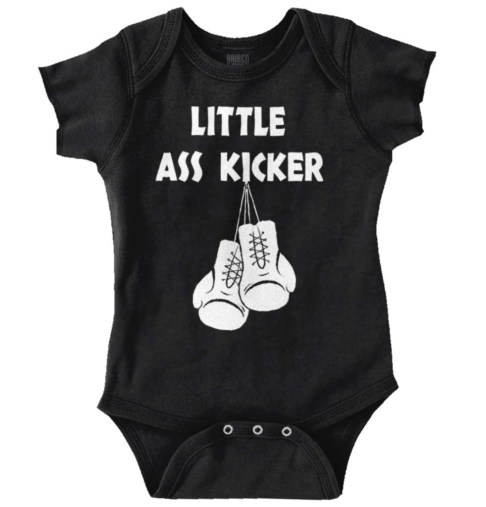 Little Ass Kicker Romper Bodysuit-Direct To Garment Print-Brisco Baby