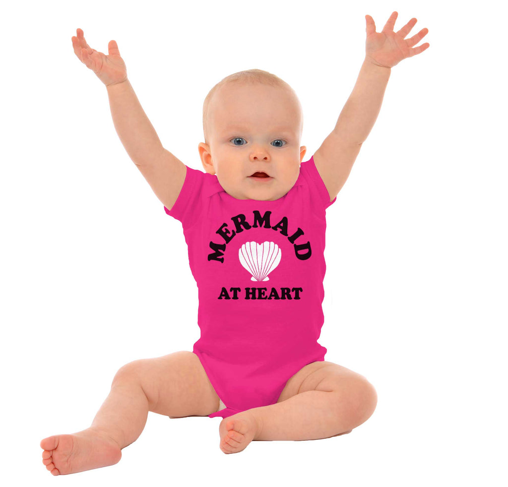 Mermaid At Heart Romper Bodysuit-Direct To Garment Print-Brisco Baby