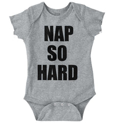 Nap So Hard Romper Bodysuit-Direct To Garment Print-Brisco Baby