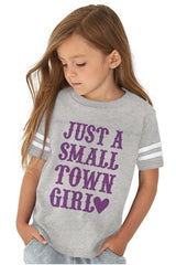 Small Town Girl Toddler Football Jersey Tee-Direct To Garment Print-Brisco Baby
