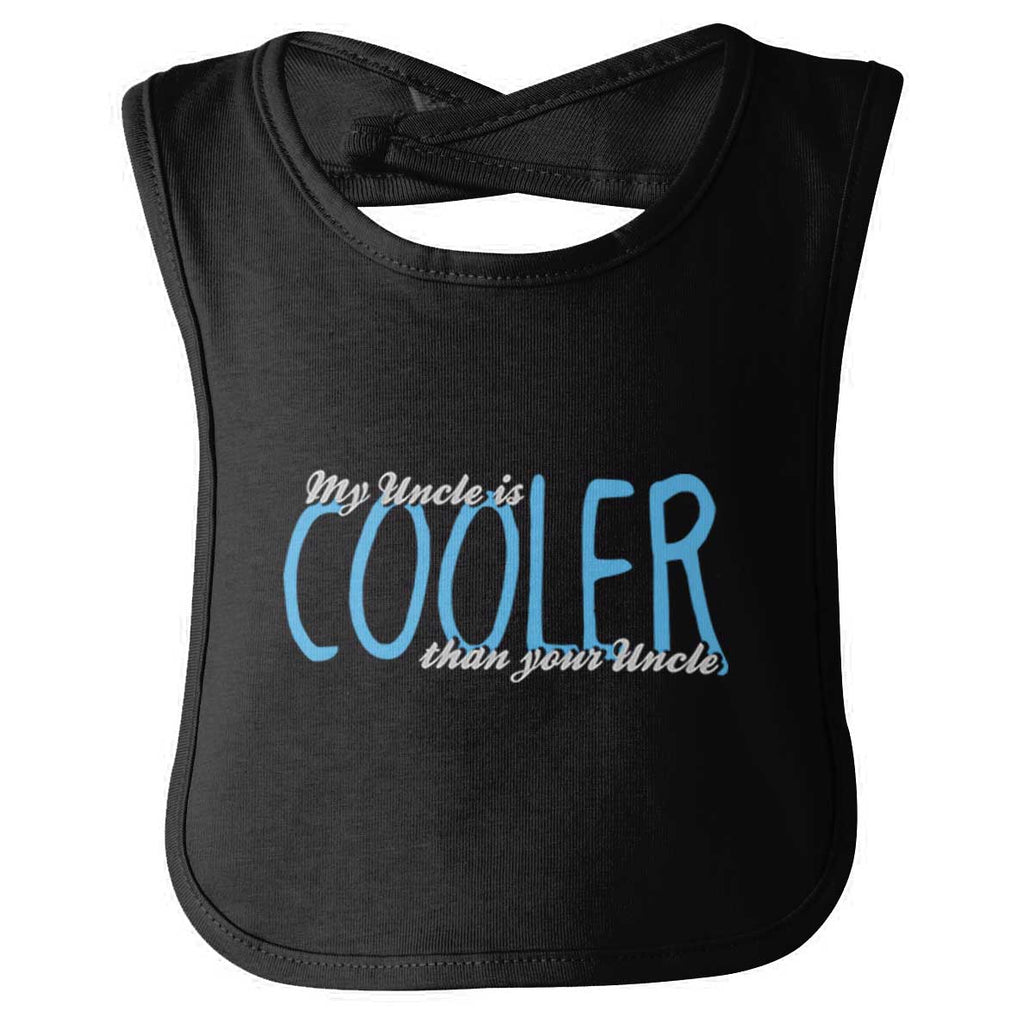 Uncle Cooler Than Yours Infant Baby Bib-Direct To Garment Print-Brisco Baby