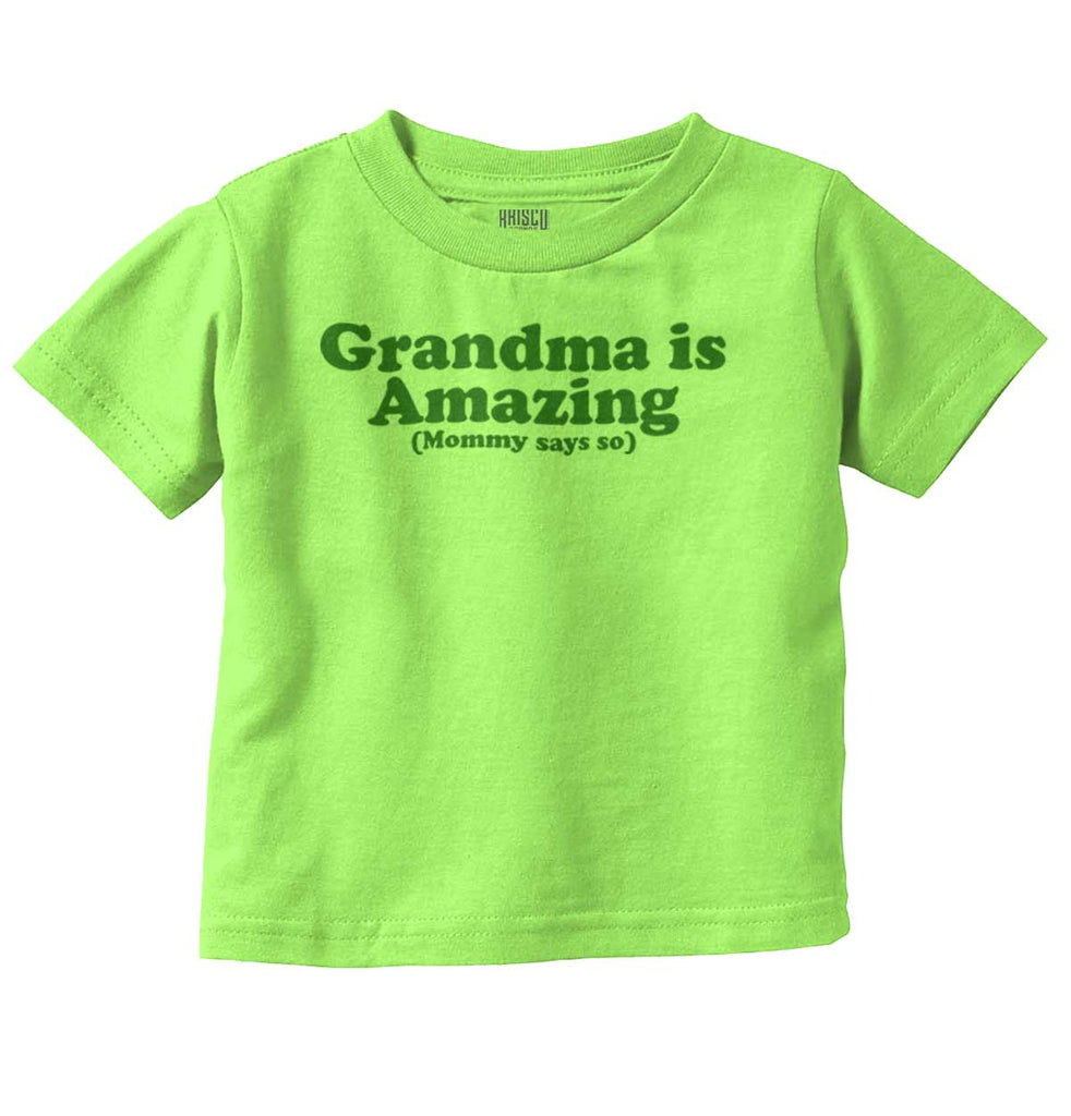 Grandma Amazing Infant Toddler T Shirt-Direct To Garment Print-Brisco Baby