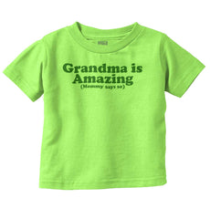 Grandma Amazing Infant Toddler T Shirt-Direct To Garment Print-Brisco Baby