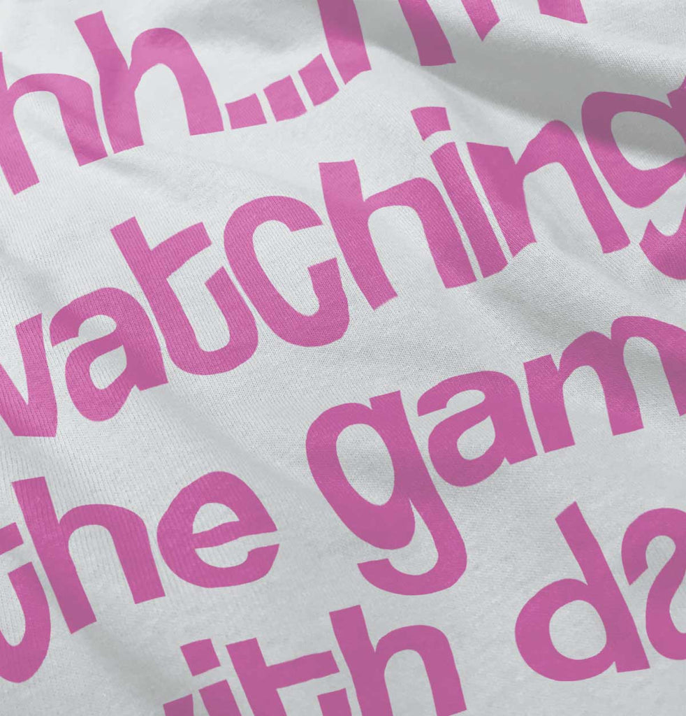 Watching the Game Toddler Ruffle Bottom Tee-Direct To Garment Print-Brisco Baby