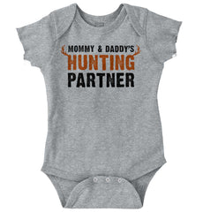 Parents Hunting Partner Romper Bodysuit-Direct To Garment Print-Brisco Baby