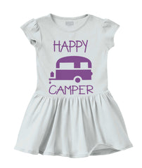 Happy Camper Solid Baby Infant Dress-Direct To Garment Print-Brisco Baby
