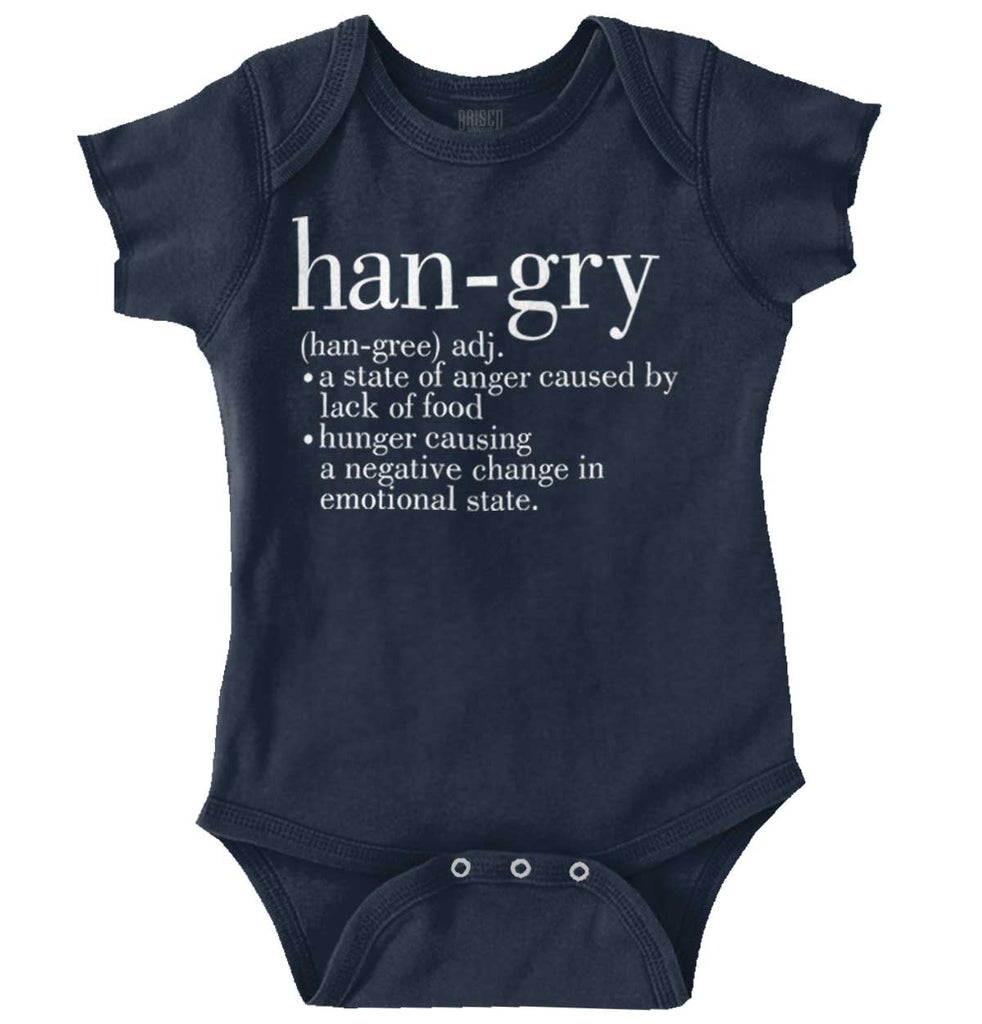 Hangry Definition Romper Bodysuit-Direct To Garment Print-Brisco Baby