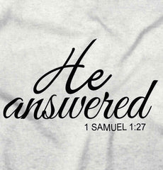 He Answered Raglan Romper Bodysuit-Direct To Garment Print-Brisco Baby