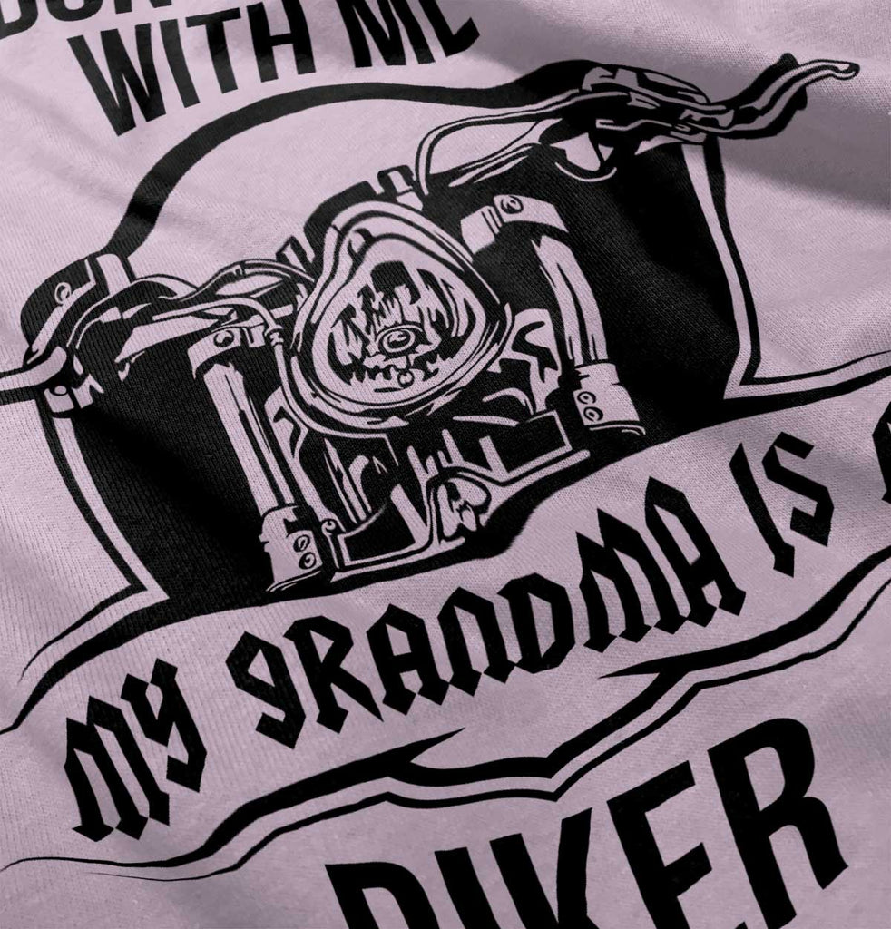 Biker Grandma Romper Bodysuit-Direct To Garment Print-Brisco Baby