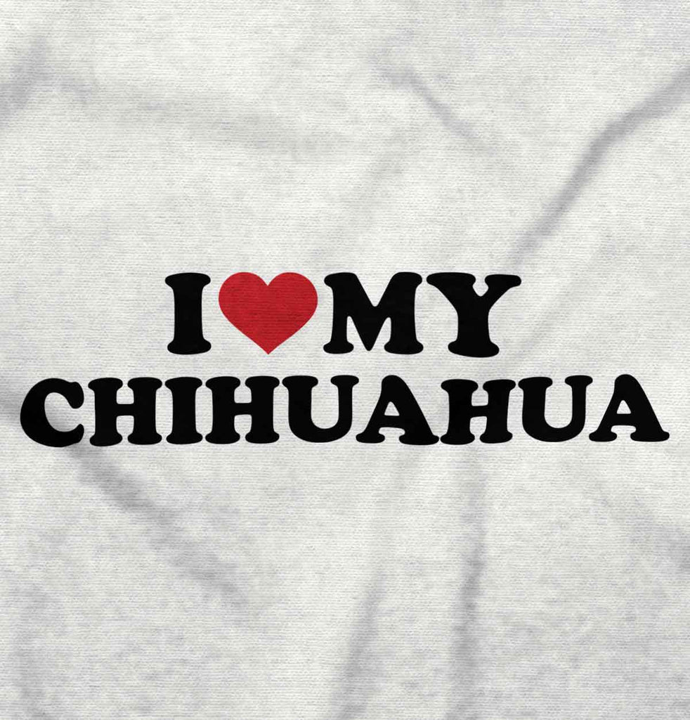 I Love My Chihuahua Romper Bodysuit-Direct To Garment Print-Brisco Baby