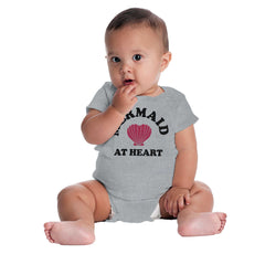 Mermaid At Heart Romper Bodysuit-Direct To Garment Print-Brisco Baby