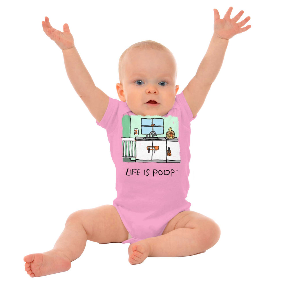 Safety Locks Romper Bodysuit-Direct To Garment Print-Brisco Baby