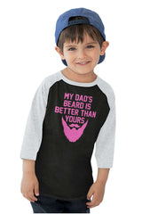 Dad's Beard Toddler Baseball-Direct To Garment Print-Brisco Baby