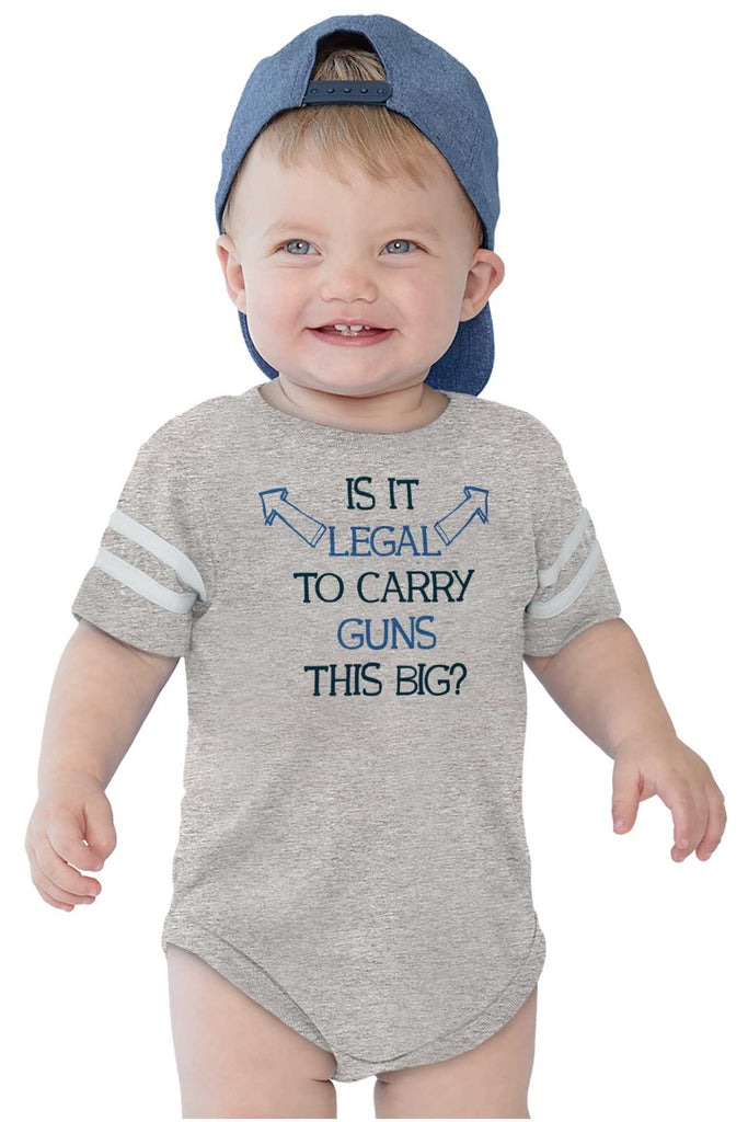 Is It Legal Football Romper Bodysuit-Direct To Garment Print-Brisco Baby