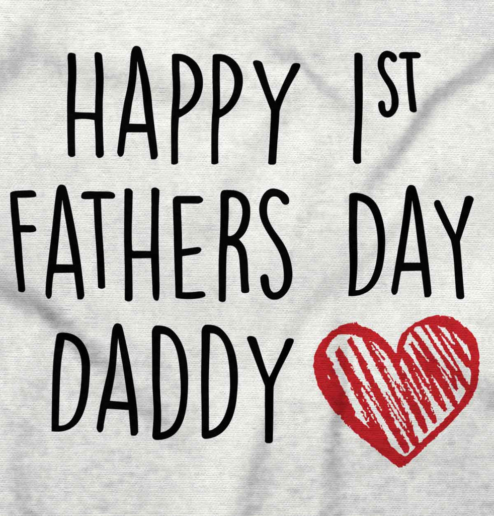 Happy 1st Father's Day Infant Baby Bib-Direct To Garment Print-Brisco Baby