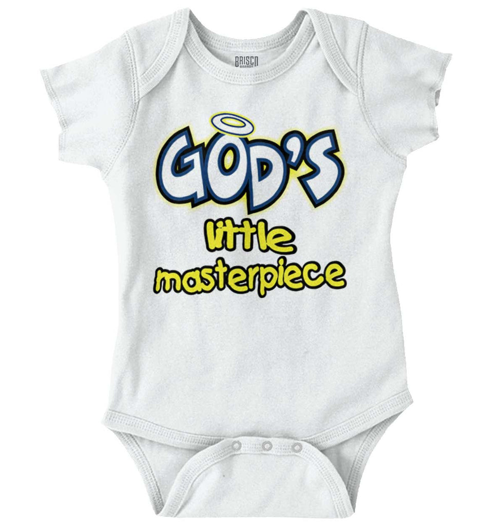 God's Masterpiece Romper Bodysuit-Direct To Garment Print-Brisco Baby