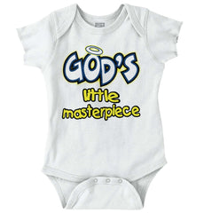 God's Masterpiece Romper Bodysuit-Direct To Garment Print-Brisco Baby