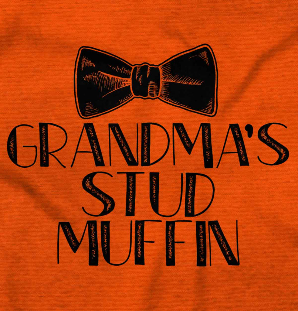 Grandma's Stud Muffin Infant Toddler T Shirt-Direct To Garment Print-Brisco Baby