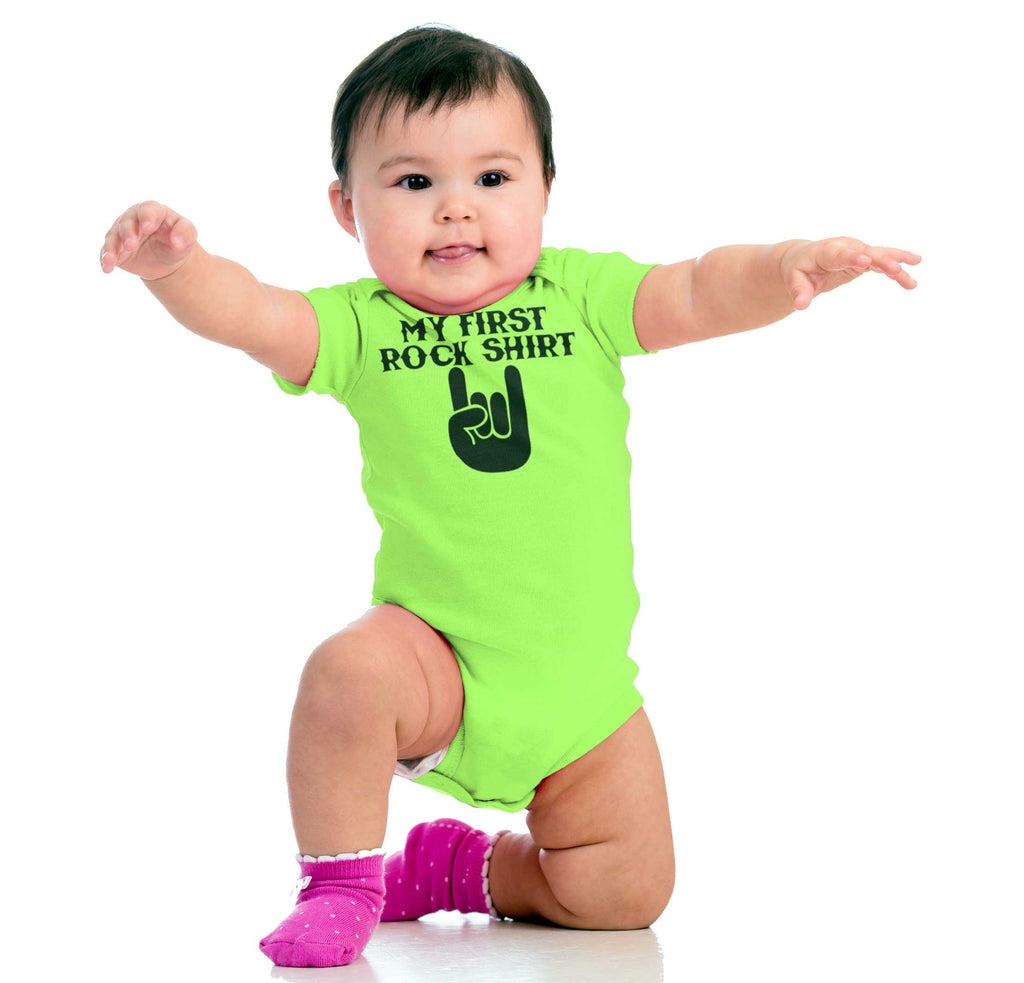Rock Shirt Romper Bodysuit-Direct To Garment Print-Brisco Baby