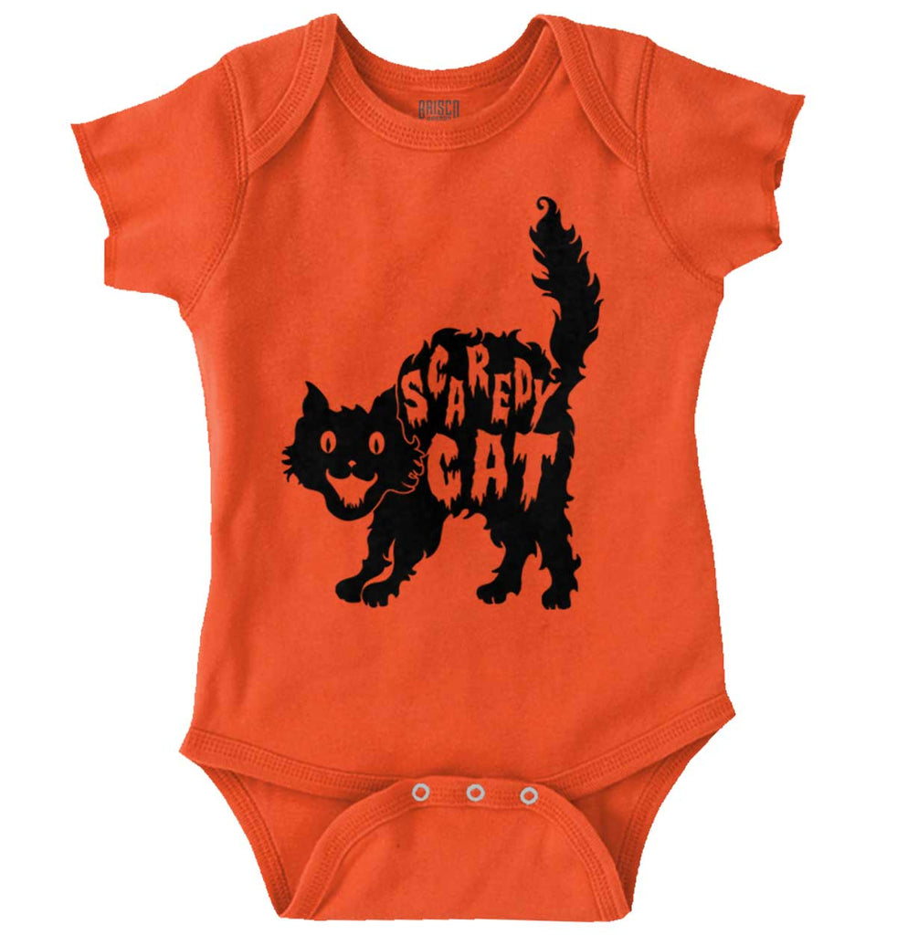 Scaredy Cat Romper Bodysuit-Direct To Garment Print-Brisco Baby